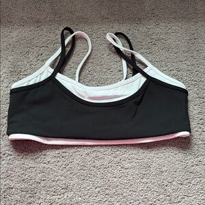 Black and White Sports Bra
